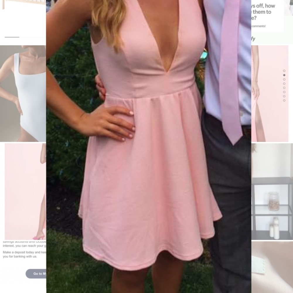 Lulus light pink cocktail dress